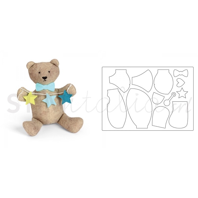 Bigz Plus Die Bear Cub by Kid Giddy Sizzix - Big Shot - 1