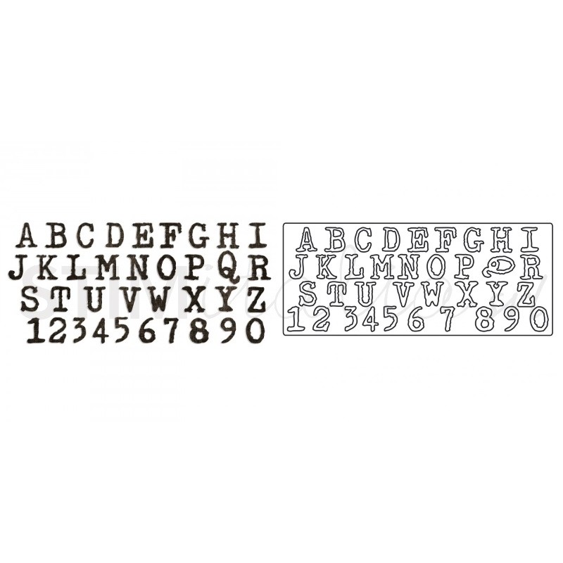 Bigz XL Alphabet Die Typo Upper by Tim Holtz Sizzix - Big Shot - 1