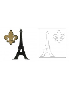 Bigz Die - Fleur de Lis & Eiffel Tower by Tim Holtz Ellison - 1
