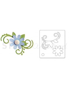 Bigz Die - Flourish, Floral w/Leaves by Stu Kilgour Ellison - 1