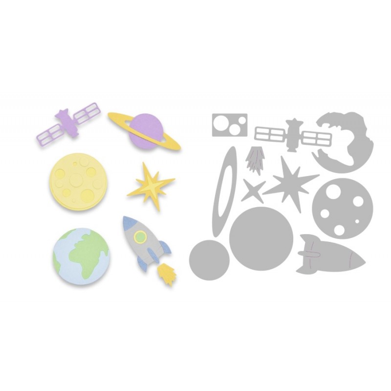 Thinlits Die Set 11PK Space by Emily Tootle - Cosmo Sizzix - Big Shot - 1