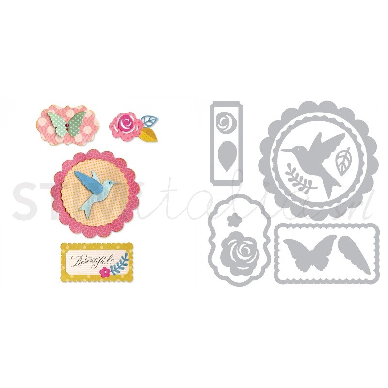 Thinlits Die Set 14PK Frames & Embellishments by Brenda Walton Sizzix - Big Shot - 1