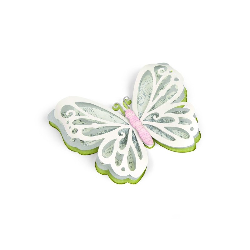 Thinlits Die Set 3PK Large Delicate Butterfly by David Tutera Sizzix - Big Shot - 1