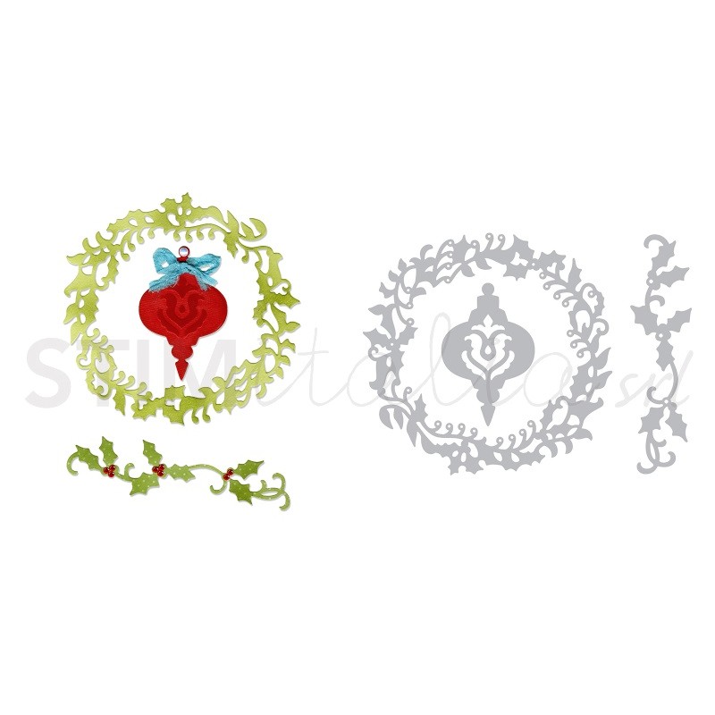 Thinlits Dies - Christmas Ornament, Wreath & Vine by Jen Long-Philipsen Sizzix - Big Shot - 1