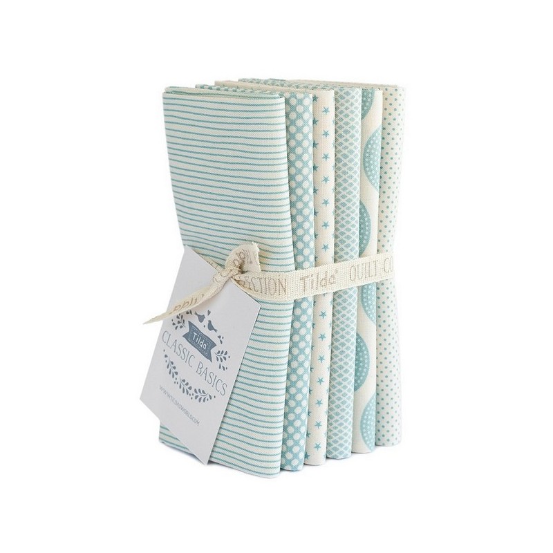 Tilda Classic Fat Quarter Azzurro, Pacchetto da 6 pezzi 50 x 55 cm Tilda Fabrics - 1