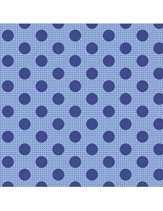 Tilda Tessuto 110 Basic Medium Dots, Pois Blu Jeans Tilda Fabrics - 1