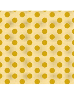 Tilda Tessuto 110 Basic Medium Dots, Pois fondo Giallo Tilda Fabrics - 1
