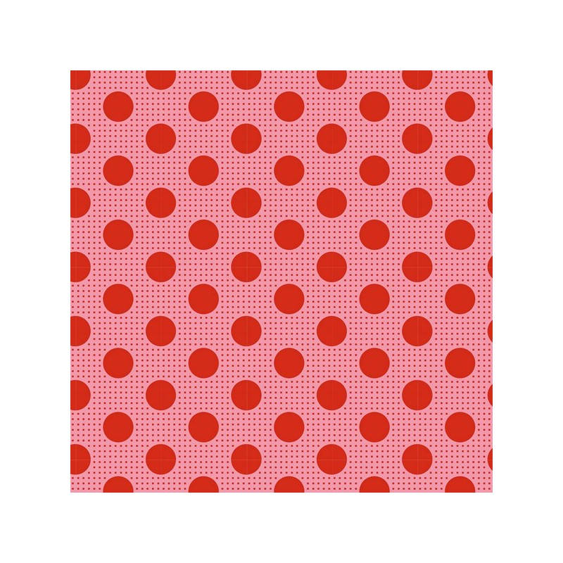 Tilda Tessuto 110 Basic Medium Dots, Pois fondo Salmone Tilda Fabrics - 1