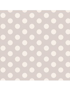 Tilda Tessuto 110 Basic Medium Dots, Pois Grigio Chiaro Tilda Fabrics - 1