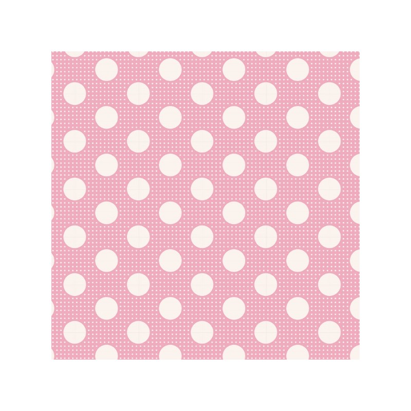 Tilda Tessuto 110 Basic Medium Dots, Pois Rosa Tilda Fabrics - 1
