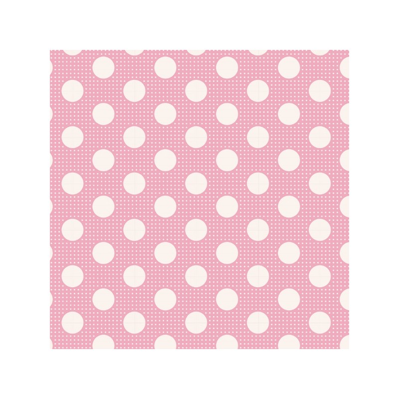Tilda Tessuto 110 Basic Medium Dots, Pois Rosa Tilda Fabrics - 1