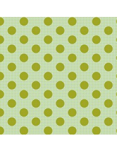 Tilda Tessuto 110 Basic Medium Dots, Pois Verde Tilda Fabrics - 1