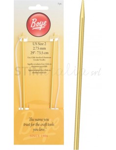 29" / 74CM ALUMINIUM CIRCULAR NEEDLES SZ 2 / 2.75MM Simplicity - 1
