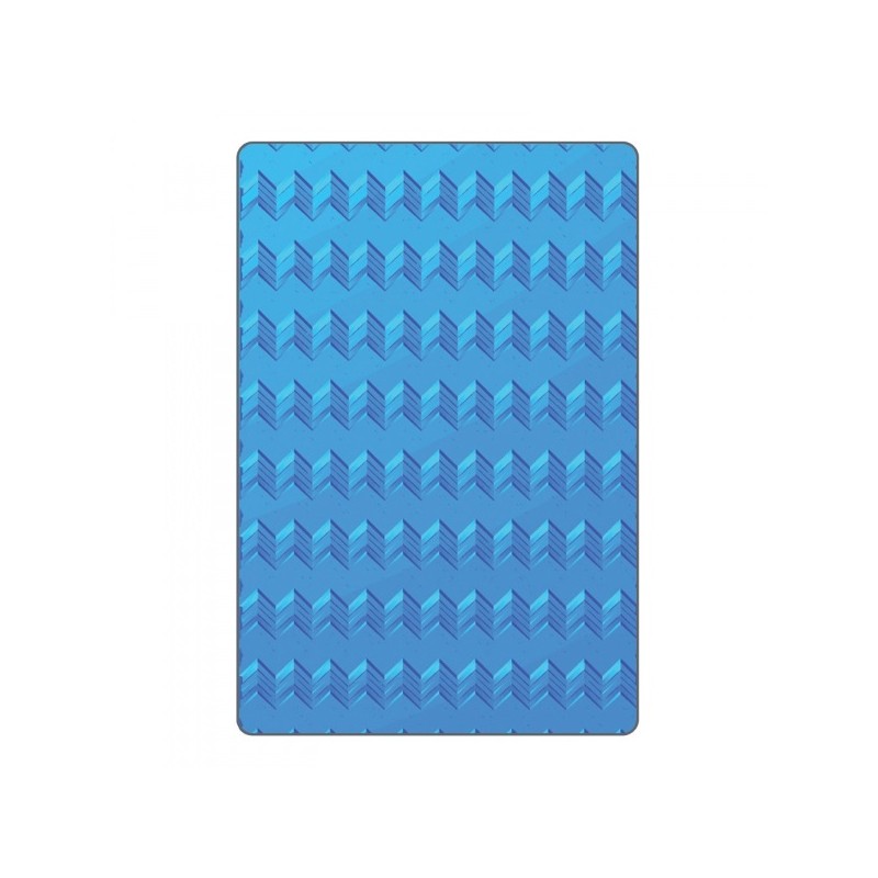 3-D TIEF Geometric Chevrons by Courtney Chilson Sizzix - Big Shot - 1