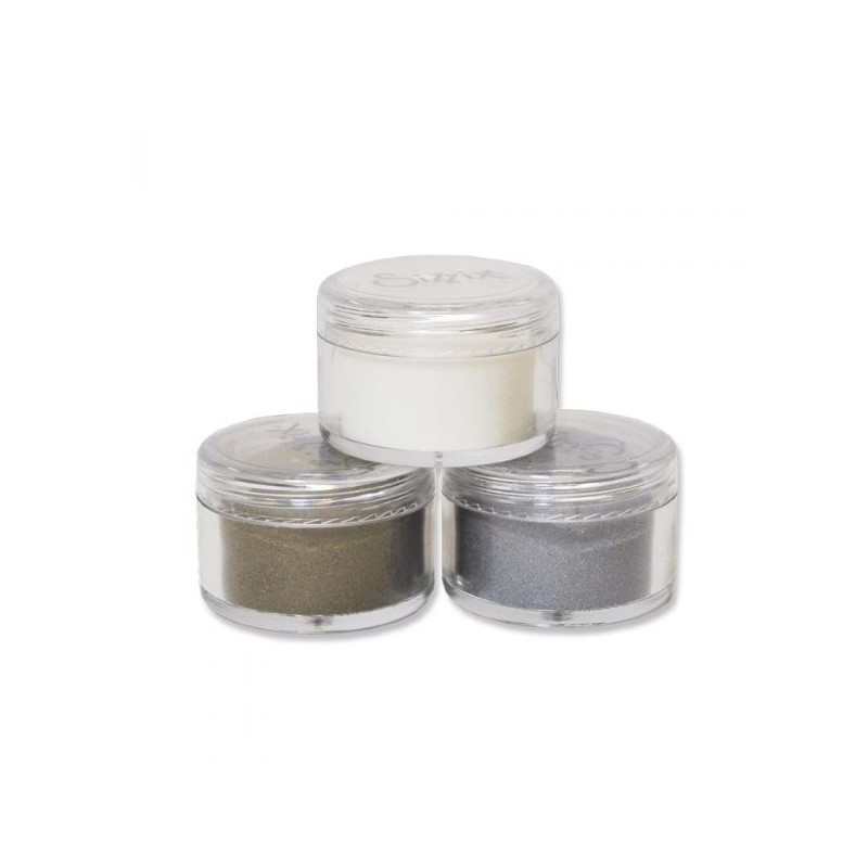 Accessory Embossing Powders 3PK (White Gold Clear) Sizzix - Big Shot - 1