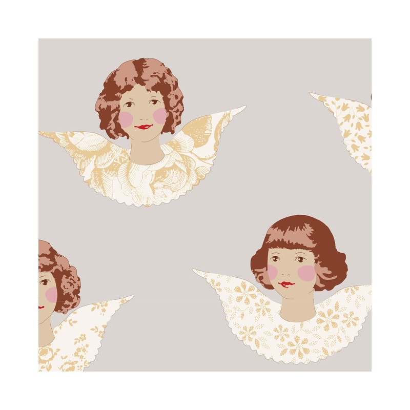 Tilda 110 Old Rose Angel Scraps, Tessuto Angeli su Sabbia Tilda Fabrics - 1