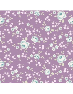 Tilda 110 Old Rose Eliza, Tessuto piccoli Fiori su Lilla Malva Tilda Fabrics - 1