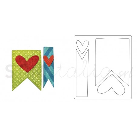Bigz Die Banners & Hearts by Stephanie Ackerman Sizzix - Big Shot - 2