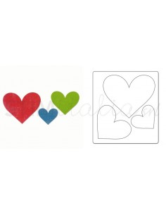 Bigz Die - Heart Trio by Echo Park Paper Co. Ellison - 1