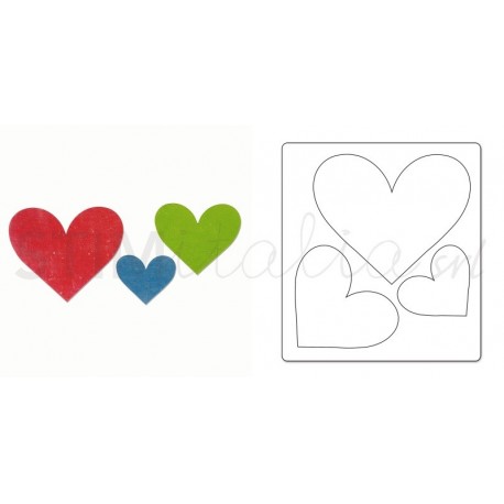 Bigz Die - Heart Trio by Echo Park Paper Co. Ellison - 1