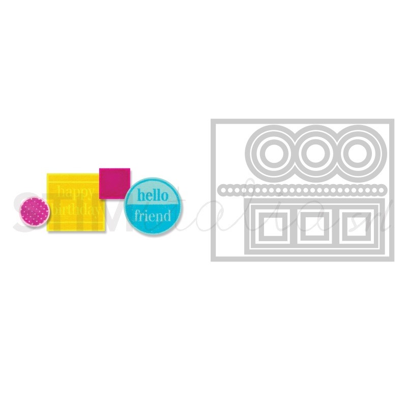 Framelits Die Set 12PK w/Stamps - Love, Hugs & Hearts by Stephanie Barnard Sizzix - Big Shot - 2