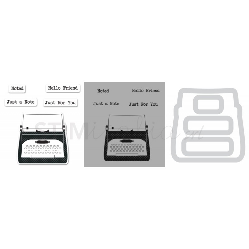 Framelits Die Set 4PK w/Stamps - Noted by Jillibean Soup Sizzix - Big Shot - 2