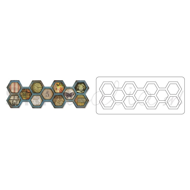 Frameworks Die Honeycomb by Tim Holtz Sizzix - Big Shot - 2