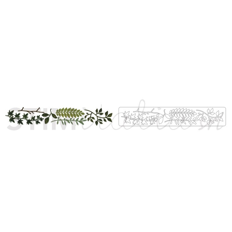 Sizzlits Decorative Strip Die Spring Greenery by Tim Holtz Sizzix - Big Shot - 2