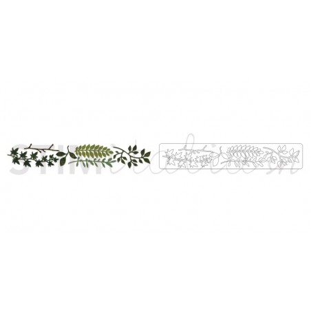 Sizzlits Decorative Strip Die Spring Greenery by Tim Holtz Sizzix - Big Shot - 2