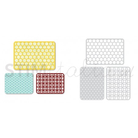 Thinlits Die Set 3PK - Overall Patterns by Rachael Bright Sizzix - Big Shot - 2