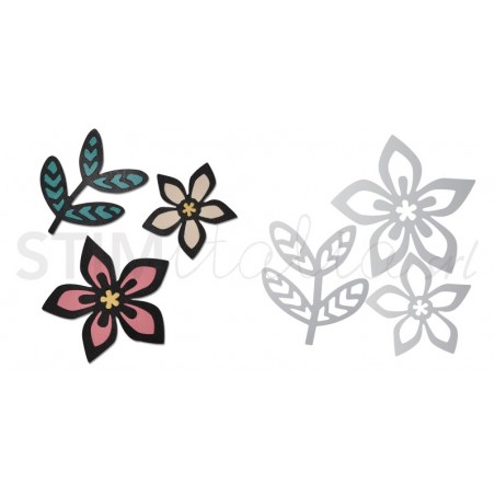 Thinlits Die Set 3PK Intricate African Florals by Craft Asylum Sizzix - Big Shot - 2