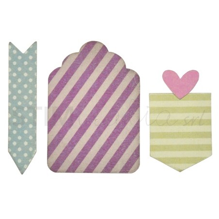Thinlits Die Set 4PK Friendship Tags by Craft Asylum Sizzix - Big Shot - 2
