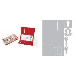 Thinlits Die Set 5PK - Card w/Folding Closure & Keys by Rachael Bright Sizzix - Big Shot - 1 2