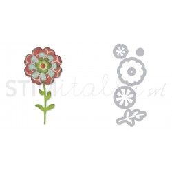Thinlits Die Set 6PK Flower Layers & Stem by Eileen Hull Sizzix - Big Shot - 1 2