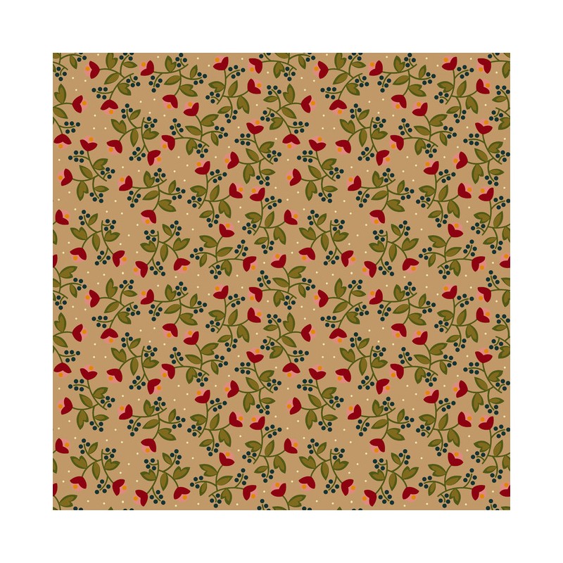 Modern Traditions - In Flanders Fields - Biscuit Brown Ellie's Quiltplace Textiles - 1