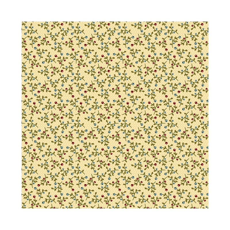 Past & Present - Floral Abundance - Ecru EQP Textiles - 1