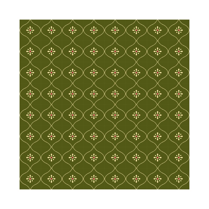 Past & Present - Vintage Wallpaper - Jupiner Green Ellie's Quiltplace Textiles - 1