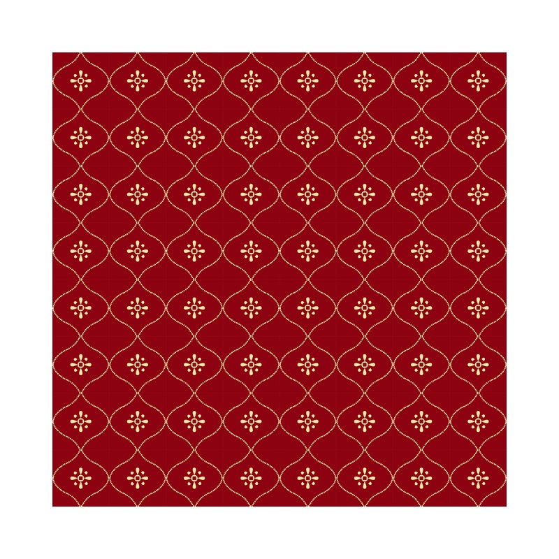 Past & Present - Vintage Wallpaper - Ruby Red Ellie's Quiltplace Textiles - 1