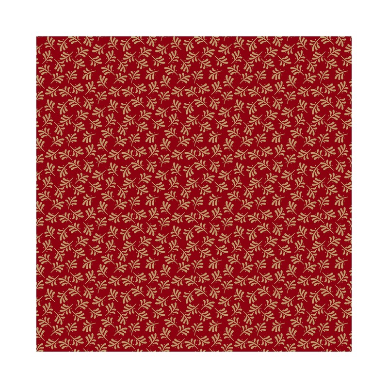 Remembering Tomorrow - Funky Fern - Ruby Red EQP Textiles - 1