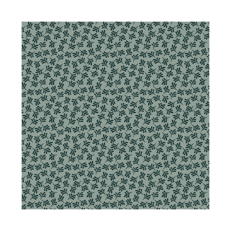 Remembering Tomorrow - Funky Fern - Stone Blue Ellie's Quiltplace Textiles - 1