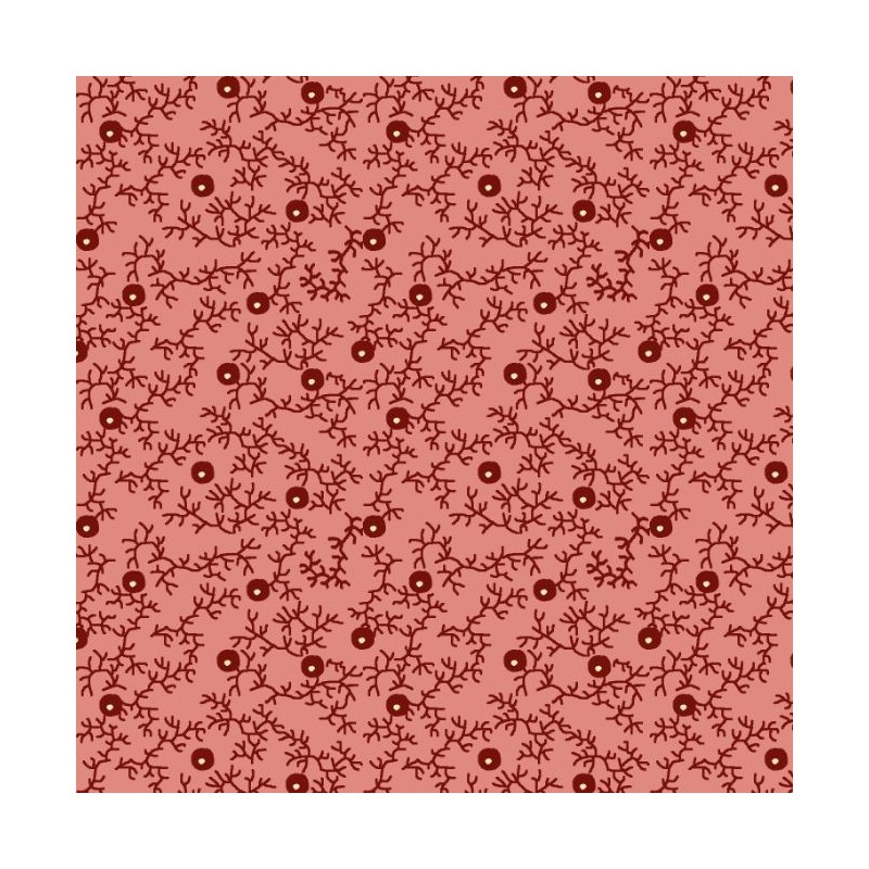 Contemporary Classics - Blackberry Hedge - Coral Pink Ellie's Quiltplace Textiles - 1