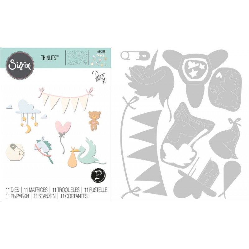 Thinlits Die - Set 11PK Lullaby by Pete Hughes Sizzix - Big Shot - 1