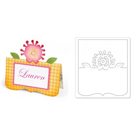 Bigz Die - Place Card w/Flower by Dena Designs Ellison - 1