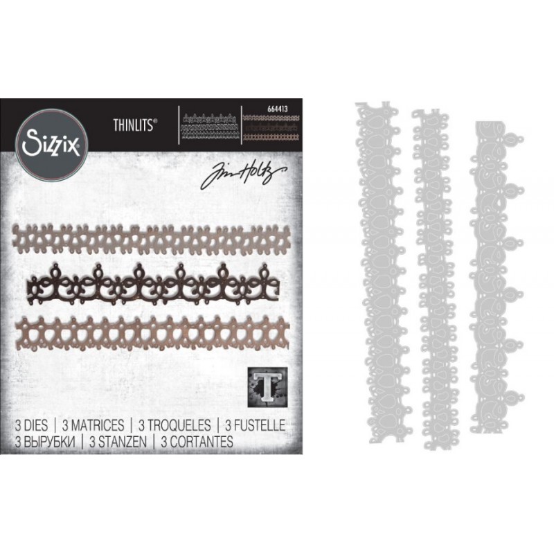 Thinlits Die - Set 3PK Crochet -2 by Tom Holtz® Sizzix - Big Shot - 1