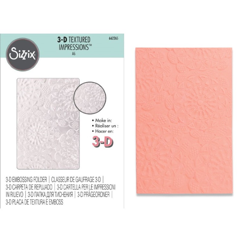 3-D Textured Impressions® Embossing Folder - Doily Sizzix - Big Shot - 1