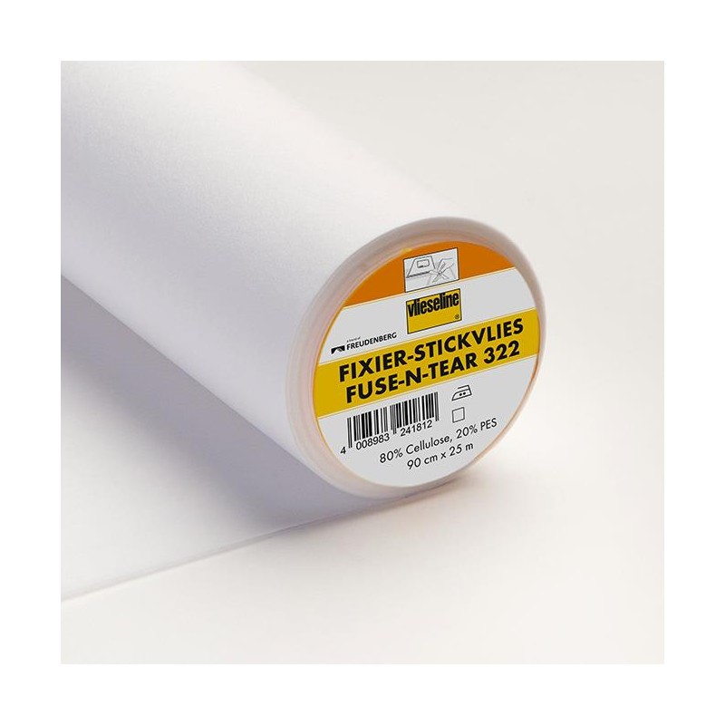 FIXIER-STICKVLIES - Fliselina Fissa il Tessuto, Strappabile - Bianco h90 cm Vlieseline-Freudenberg - 1