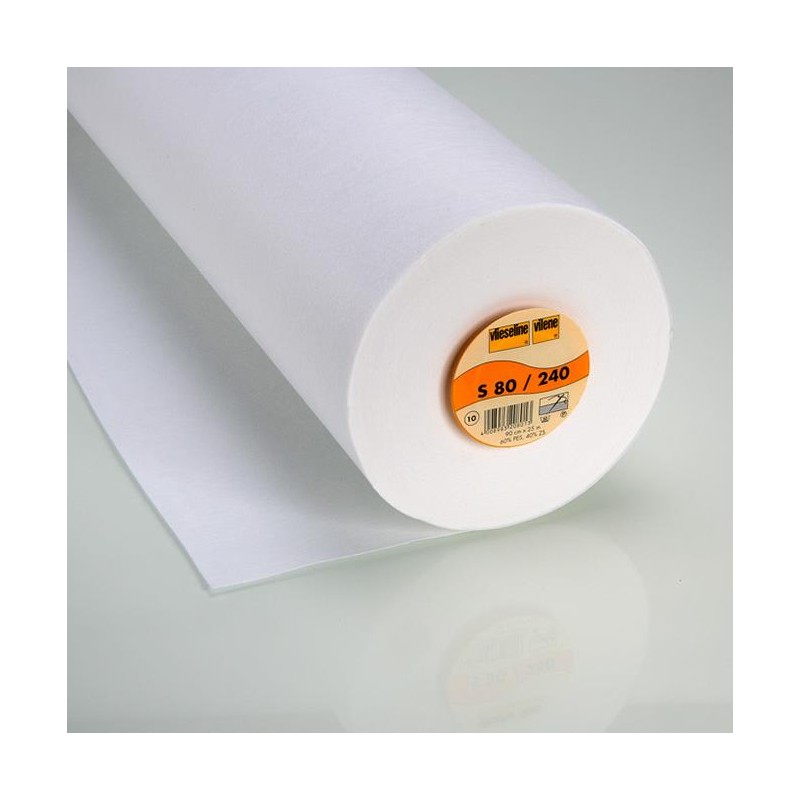 Interfodera Da Cucire S 80 - 30 Cm - Mediamente Pesante e Stabile - Bianco h30 cm Vlieseline-Freudenberg - 1
