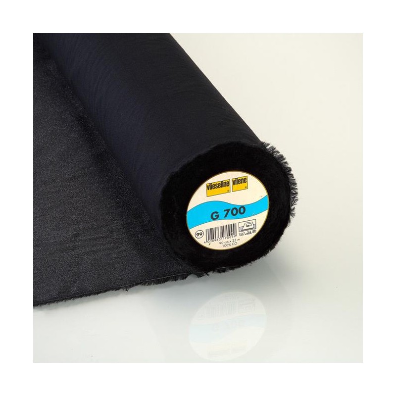 Interfodera In Tessuto Termo G 700 - Spessa in Cotone - Nero h90 cm Vlieseline-Freudenberg - 1