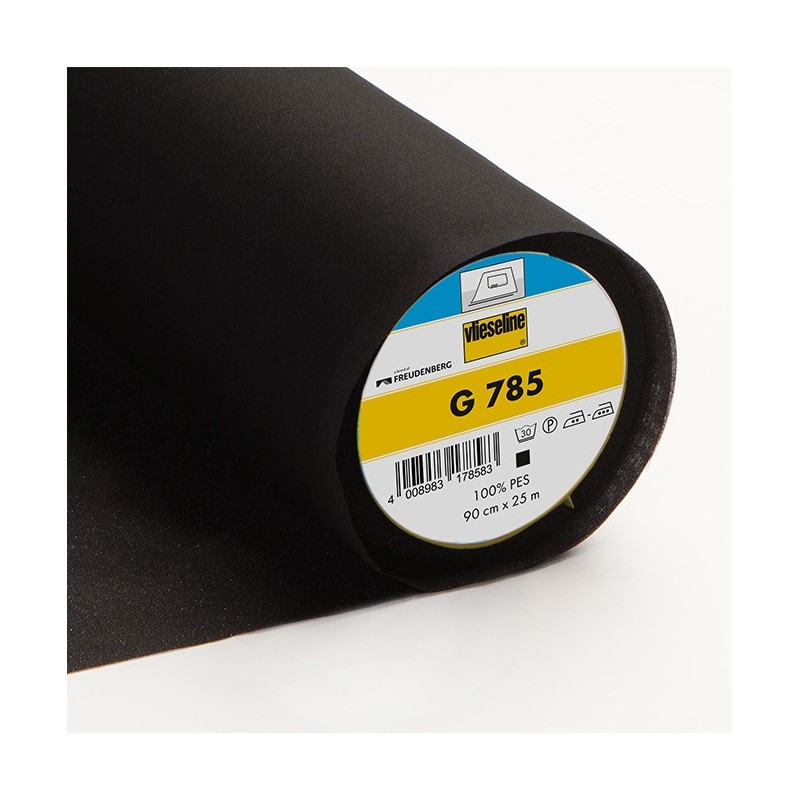 Interfodera In Tessuto Termo G 785 - Molto Sottile e Morbida - Nero h90 cm Vlieseline-Freudenberg - 1