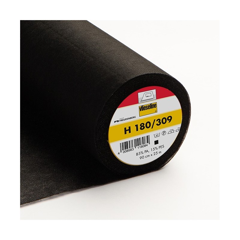 Vlieseline- Interfodera Termoadesiva H 180 - Morbida e Sottile - Nero h90 cm Vlieseline-Freudenberg - 1